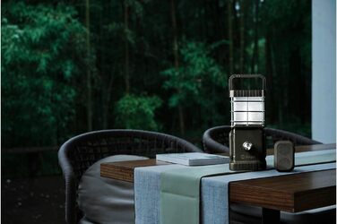 Ліхтар для кемпінгу BERGER Samar Ліхтар для кемпінгу з портативним зарядним пристроєм та Bluetooth-колонкою Акумуляторний кемпінговий ліхтар без живлення від мережі, з батареєю та USB-кабелем Ліхтар для кемпінгу під час відключення електроенергії у наметі