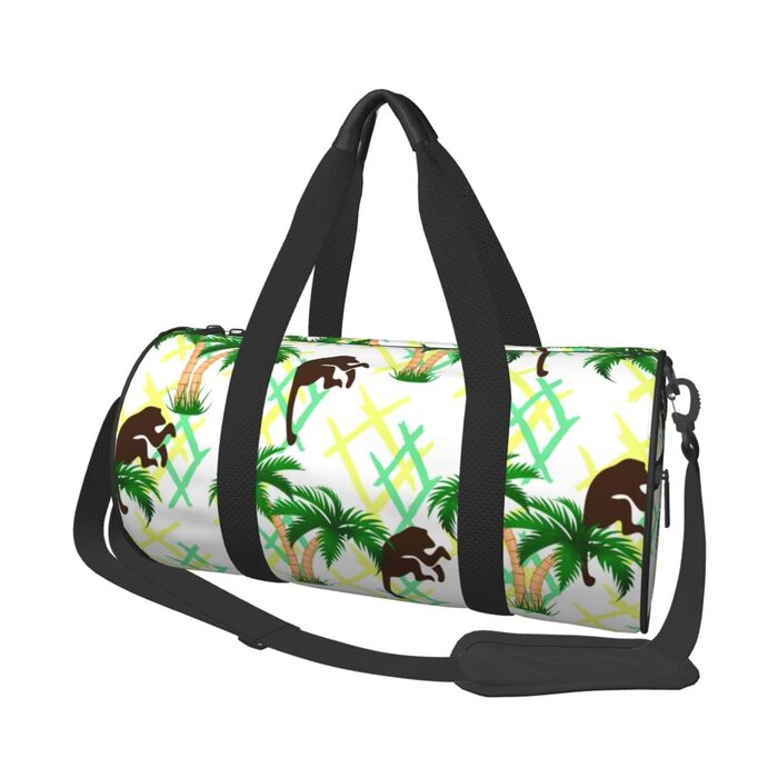 Сумка-дорожня жіноча, складана, велика, з малюнком пальм та мавп, для ночівлі, сумка на плече, спортивна сумка