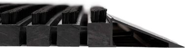 Килимок для дверей Floordirekt Power Brush 60 x 90 см, чорний - Килимок для брудозбірників, килимок для дверей для використання всередині та зовні приміщень - Килимок для дверей, скребок для взуття, килимок для входу, чорний 60 x 90 см
