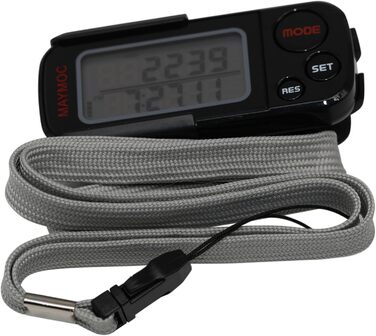 Крокомір для ходьби з кліпсою та ремінцем, 30-денна пам&39ять, точний лічильник кроків, пройдена відстань (милі/км), лічильник калорій, моніторинг щоденних цілей, час тренування, 3D-