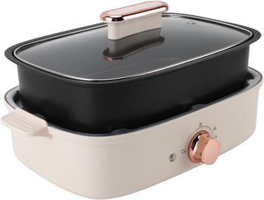 Багатофункціональні електричні каструлі та сковорідки, гарячі каструлі, покриття стіками, регульований контроль температури, кухонне приладдя (HEEPDDmh4gqn3xu6-11)