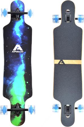 Лонгборд Apollo Galaxy Twin Tip drop-through freeride cruiser високошвидкісні ABEC-9 бамбук + fiberglass повний компліт 42" для фрірайду карвінгу трюків оригінал Німеччина 2025