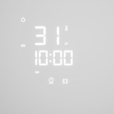 Керамічний настінний обігрівач Cecotec Ready Warm 5310 PowerBox зі світлодіодним дисплеєм та пультом дистанційного керування, 2000 Вт, 3 режими, 24-годинний таймер, коливання, IP23, монтажний комплект, площа покриття 20 м