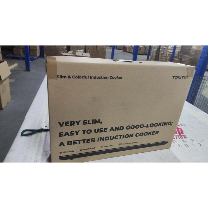 Індукційна плита TOKIT Індукційна плита Автоматичне визначення каструлі 2100 Вт 1-кнопкове керування 16 мм Ультратонка кришталева поверхня су-від подряпин сірого кольору