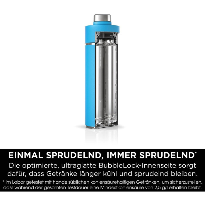 Пляшка для води Ninja Thirsti, термокружка на винос, 700 мл, герметична кришка, для газованих, гарячих та холодних напоїв, потрійно ізольована дорожня кружка, нержавіюча сталь, тропічний синій, DW2401EUUKSB 700 мл тропічний синій