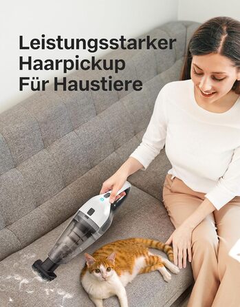 Ручний пилосос, потужний, портативний, легкий, бездротовий ручний пилосос з тривалістю роботи 25-30 хвилин, акумуляторною батареєю