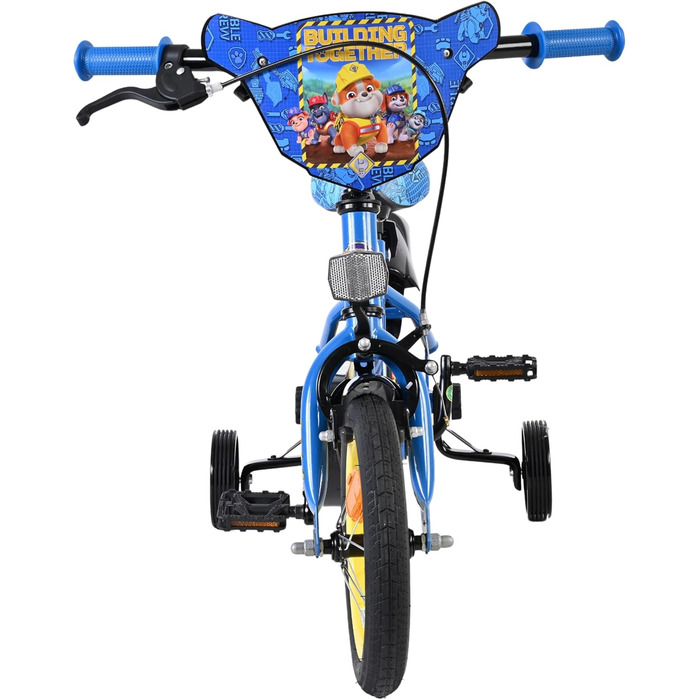 Дитячий велосипед Volare Rubble & Crew 12 35 років Ручне та ножне гальмо, знімні бічні колеса, захист ланцюга та світловідбивачі Регульоване сідло Подарунок для дівчаток та хлопчиків