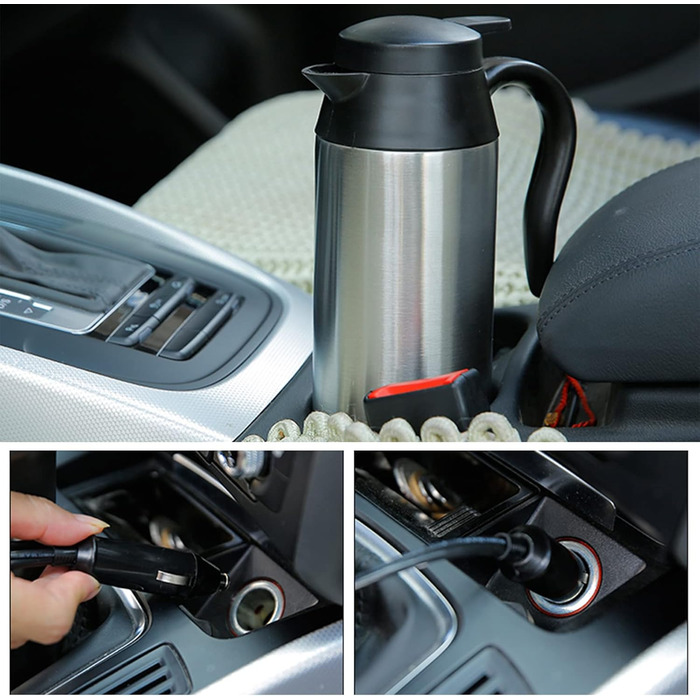 Автомобільний чайник Hangrow 12V, 650ml Kettle Usb, прикурювач Подорожній чайник Чайник Автомобільний чайник Прикурювач для подоро