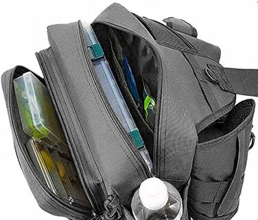 СУМКА ДЛЯ РИБАЛКИ ЧОРНА ВОДОСТІЙКА Рюкзак для риболовлі Сумка Сумка для риболовних приналежностей для рибалок для спінінгової риболовлі