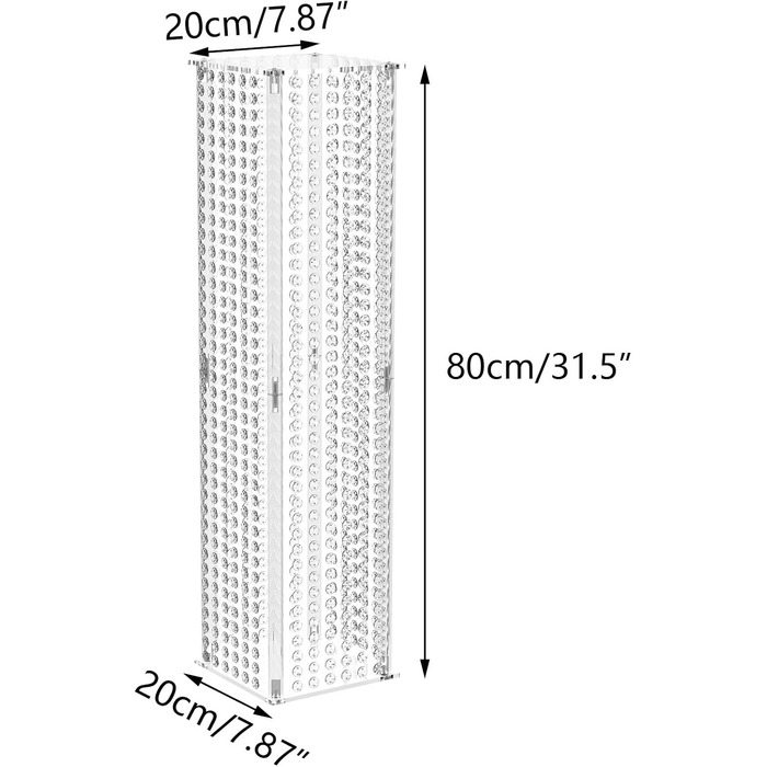 Центральні елементи для ваз весільного столу 2 шт. и висотою 80 см квіткова ваза кришталева підставка для квітів для прикраси столу для вечірки об'ємні весільні прикраси стіл з геометричними центральними елементами підставки 2 висотою 80 см