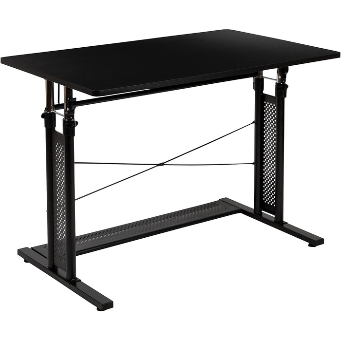 Стіл Flash Furniture з регульованою висотою, металевий, чорний, 99,7 см Ш x 60,3 см Г x 69,290,8 см В Чорний 39,25&39 Ш x 23,75&39 Г x 27,25-35,75&39 В
