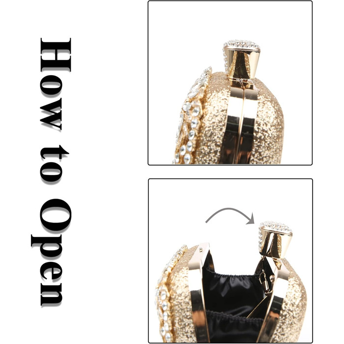 Жіночий клатч з блискучими стразами, блискуча вечірня сумка через плече для весіль, вечірок та випускних вечорів 26-золотий