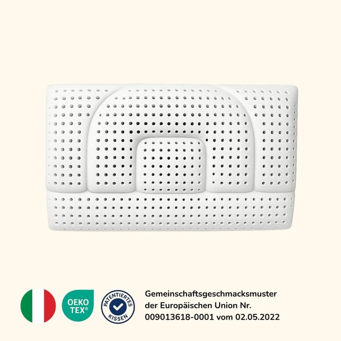 Ортопедична подушка для шиї з піни з ефектом пам&39яті 704014 см ергономічна, знеболювальна, зменшує хропіння, нековзна, підходить для алергіків Wellness Pillow Milano (низька 12 сантиметрів)