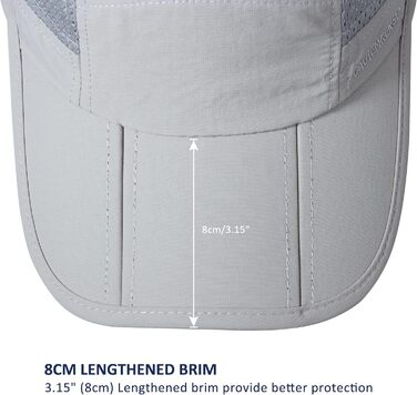 Бейсболка iBasingo з м'якими полями Легка дихаюча швидковисихаюча спортивна шапка для бігу на відкритому повітрі UPF50 для чоловік