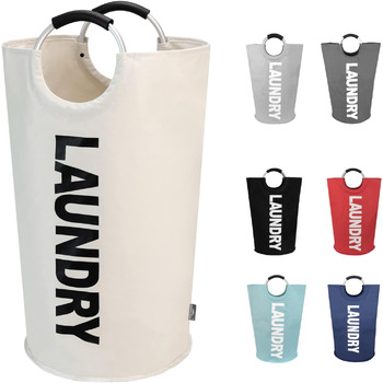 Великі складні кошики для білизни, розбірні мішки для білизни, сумка для одягу (бежевий, L) ONE-WAY Beige 90L, 90L