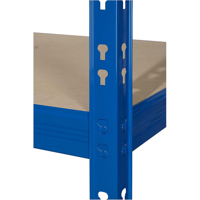 Міцний стелаж Rom 178,5 x 130 x 60 см Синє порошкове покриття 4 полиці, кожна з максимальним навантаженням 250 кг Полиця для зберігання, металева полиця, полиця для підвалу (130 x 178,5 x 60 см)
