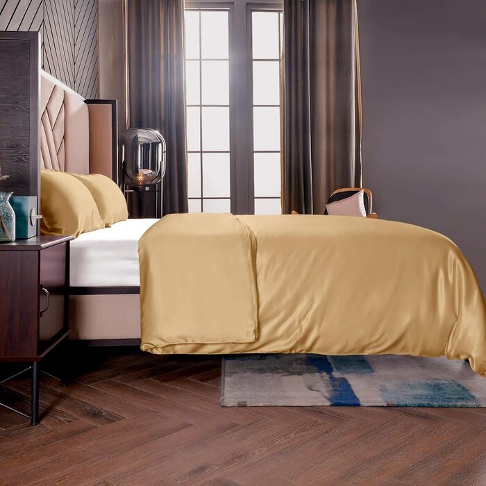 Шовковий комплект постільної білизни 3 комплекти, підковдра 240 х 220 см і 2 наволочки 40 х 80 см, Гіпоалергенна шовкова постільна