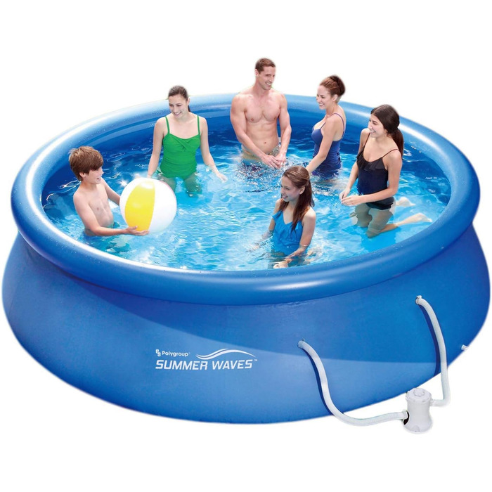 Басейн Summer Waves Fast Set Quick-Up 366x91 см, сімейний басейн з фільтруючим насосом