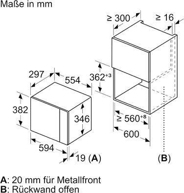 Вбудована мікрохвильова піч N50 / 38.2 x 59.4 см, Чорна одномісна, 23N0