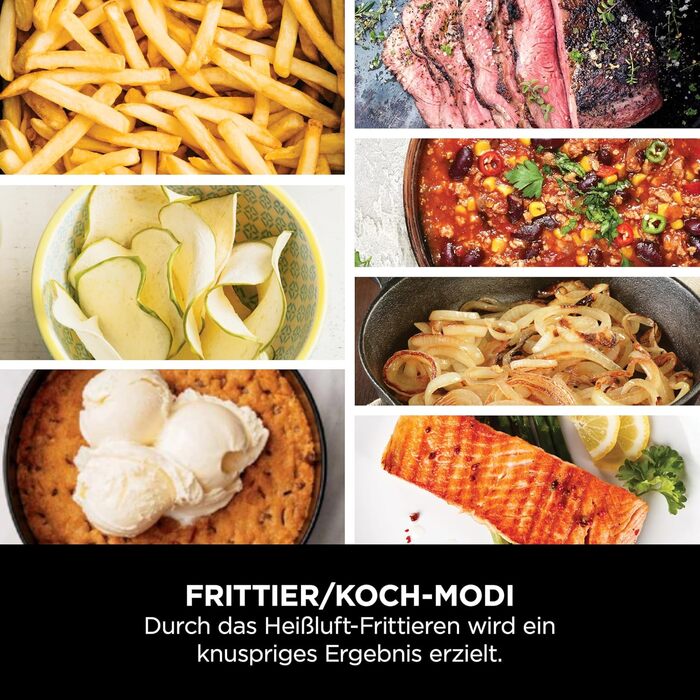 Мультиварка Ninja Speedi, 5,7 л, мультиварка 10-в-1, фритюрниця, аерофритюрниця, повільне приготування, гриль, випічка, чорно-мідний ON400EUCP мідний чорний 10-в-1