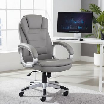 Офісне крісло Mucola з підлокітниками, ергономічне крісло керівника, ігрове крісло зі спинкою та вбудованим підголівником Вантажопідйомність 120 кг, регульована висота Робоче крісло, офісне крісло, комп&39ютерне крісло, обертове крісло