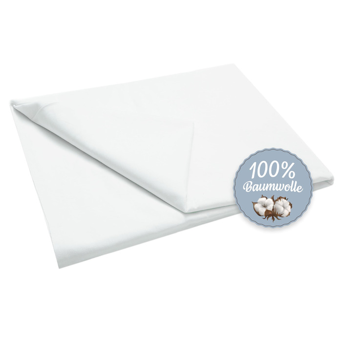 Простирадло або ковдра ZOLLNER на літо готельної якості - бавовна - приблизно 240x290 см - біла - без гумки 240 x 290 см Біла