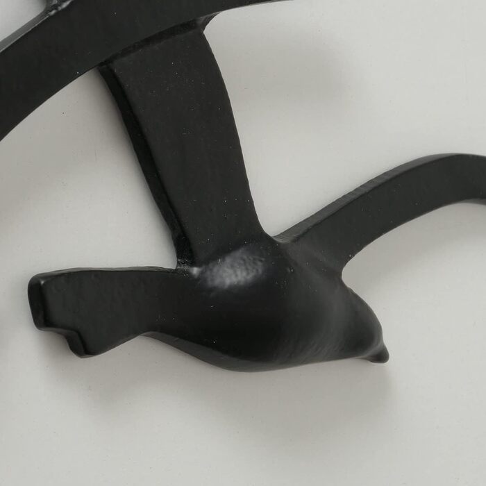 Настінний об'єкт Boltze Birdy (чорний, металевий настінний декор, морський мотив, настінний розпис для передпокою / вітальні / їда