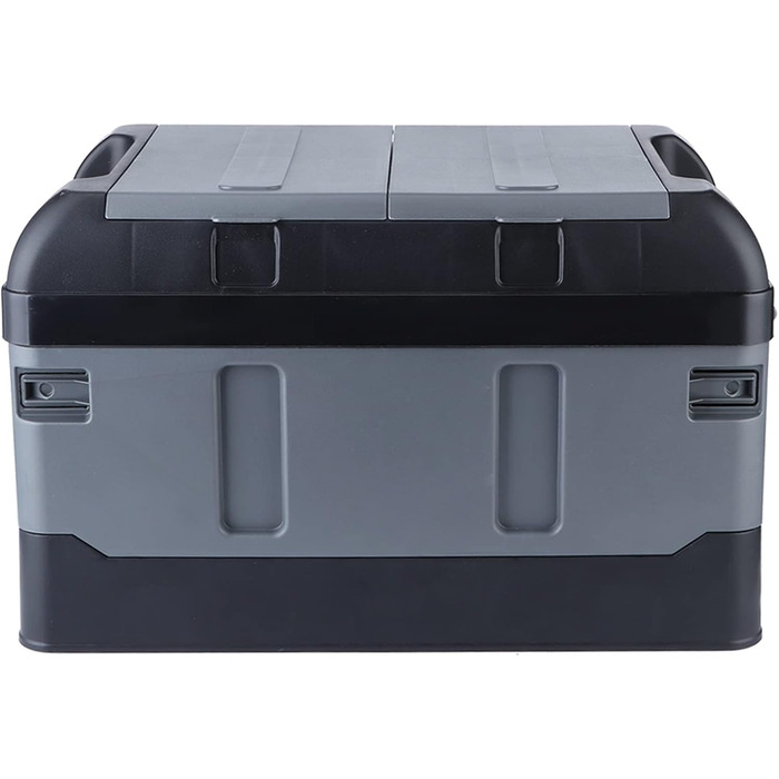 Складаний органайзер для багажника з 2 відділеннями, для дому, авто, вантажопідйомність 60 кг (матовий чорний колір)