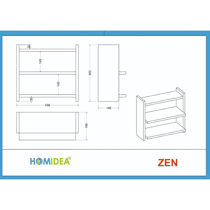 Трирівнева підставка для спецій Homidea ZEN - дерев&39яна кухонна полиця, шафка для спецій, універсальний органайзер для кухні, ванної кімнати, офісу (горіх)