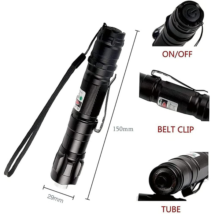 Професійний надяскравий вуличний ліхтарик для астрономії з далекобійним променем, акумуляторний ліхтарик