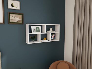 Біла дерев&39яна настінна полиця - настінна книжкова полиця - полиці для стін - полиця для вітальні