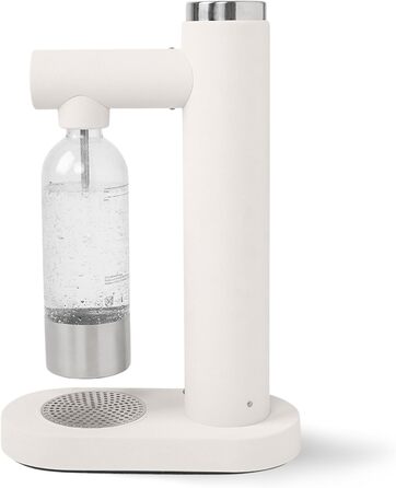 Машина для блискучої води в матовому білому кольорі - включає пляшку для води об'ємом 900 мл - виготовлена з нержавіючої сталі - сумісна з циліндрами Sodastream, що закручуються 60 л / 425 г, матовий білий
