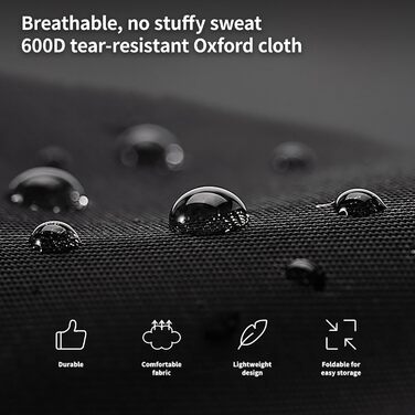 Крісло Naturehike, кемпінгове крісло, надлегке складне крісло, невелика вага 150 кг, для риболовлі, пікніка, походів на свіжому повітрі (чорне)