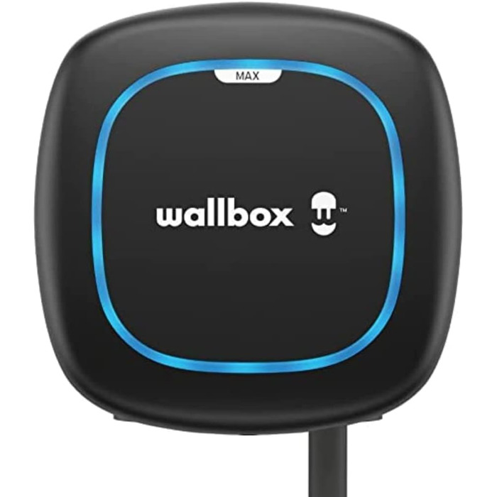 Зарядний пристрій для електромобілів (11 кВт, тип 2, Wi-Fi, Bluetooth, OCPP, внутрішній/зовнішній, 7м, проста установка), чорний