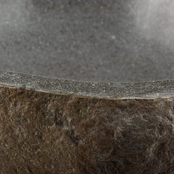 Ручний умивальник з натурального вулканічного каменю Андезит — 30 × (7–8) × 30 см, 9,5 кг