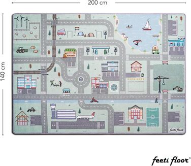 Новий пастельний ігровий килим вуличний 1,4 х 2,0 м kotex 100, без запаху, протиковзкий високоякісний килим для дитячої кімнати /