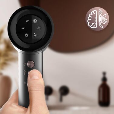 Фен для волосся Cecotec IoniCare Rockstar Nano IonTech, 1600 Вт, чорний, BLDC-двигун наноіони