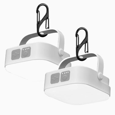 Комплект 4000LM світлодіодні акумуляторні кемпінгові ліхтарі, сонячні кемпінгові ліхтарі з карабіном, водонепроникний наметовий ліхтар для підвішування з 4 режимами для використання на свіжому повітрі, читання, походів, використання в надзвичайних ситуаці