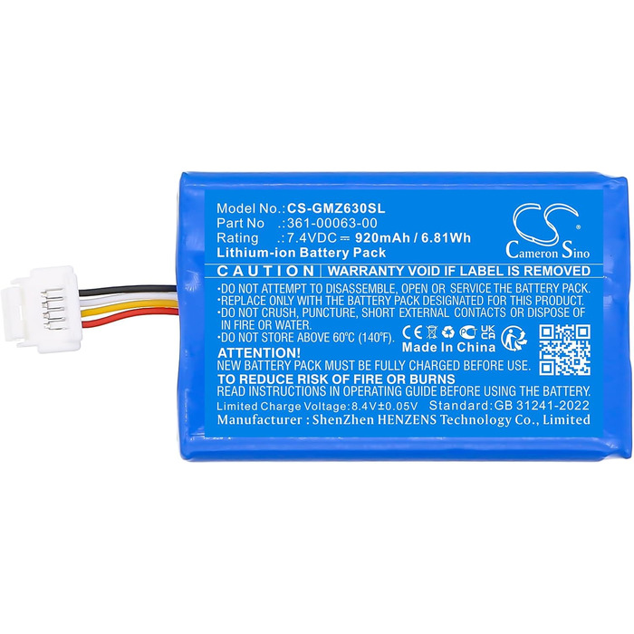 Замінний акумулятор для Motorrad Navigator V, Motorrad Navigator VI 6 Endura, артикул 361-00063-00, 920 мАг / 6,81 Втгод