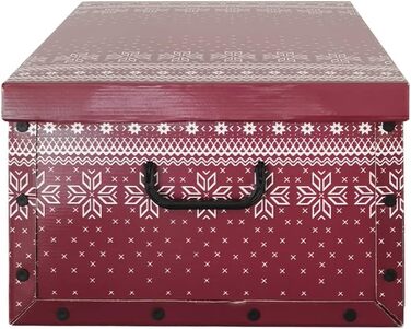 Різдвяна коробка з вкладишами приблизно для 40 різдвяних кульок червоні Kreher