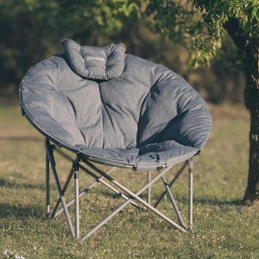 Крісло Outwell Moon, м&39яке, сірого кольору, з м&39якою оббивкою, Kentucky Lake