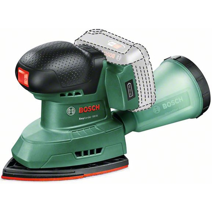 Акумуляторна шліфувальна машина Bosch UniversalSander 18V-10 (без акумулятора 18 вольт для домашньої обробки деревини 2 шт. шліфув