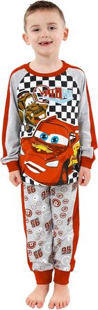 Піжами Disney Cars Піжами Блискавка МакКвін для хлопчиків Довгі піжами для дітей 3-4 років, різнокольорові