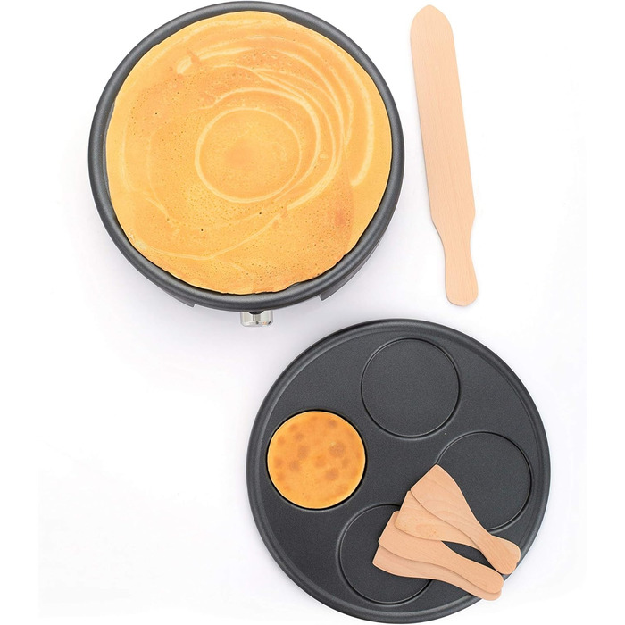 Сковорода для млинців Senya SYCK-CV026, електрична, 2 змінні литі алюмінієві пластини, Crepe Time, 1500 Вт, 1500 Вт, Чорний