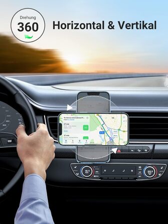 Тримач для мобільних телефонів Автомобільний магнітний вентиляційний магнітний тримач для мобільних телефонів 360 з 2 металевими п