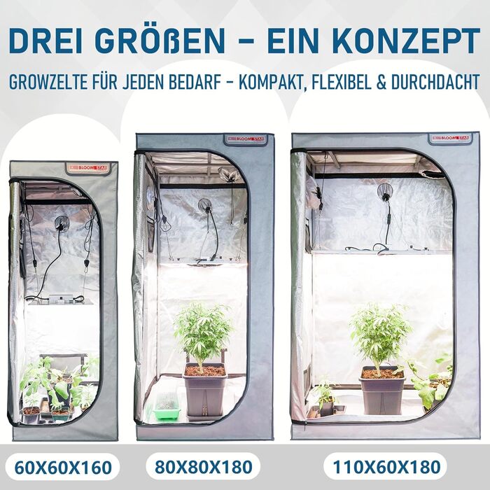 Міцний гроубокс для вирощування в приміщенні з тканиною 1680D, світлонепроникний, з відбиваючим майларом, сталевим каркасом, ідеальний для домашнього вирощування та гідропоніки, 80x80x180