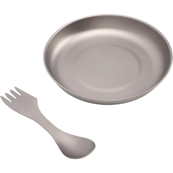 Набір посуду для кемпінгу Ti, багаторазовий, компактний, для мандрівників, активного відпочинку, туристів, тарілок для пікніка