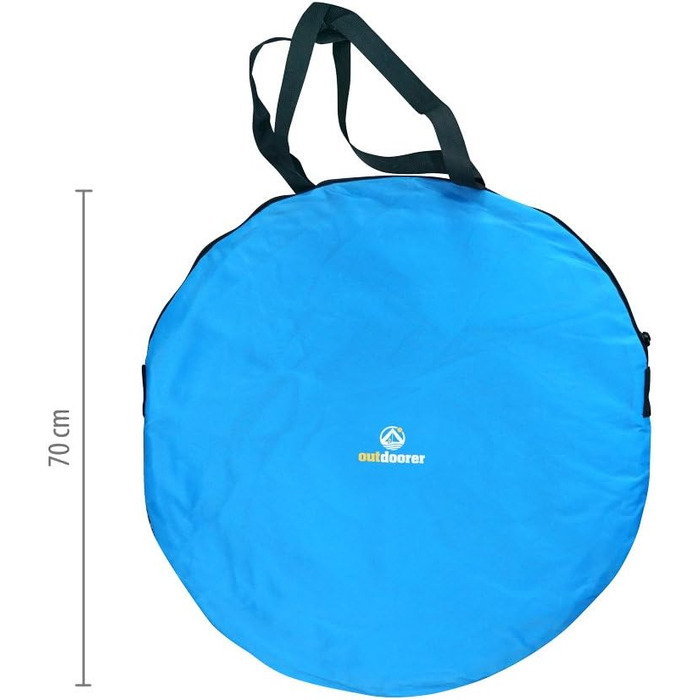 Намет-пляжний намет outdoorer Pop-up Zack Premium - що вкладається з захистом від сонця UV 80, пляжний, вітрозахисний, синій