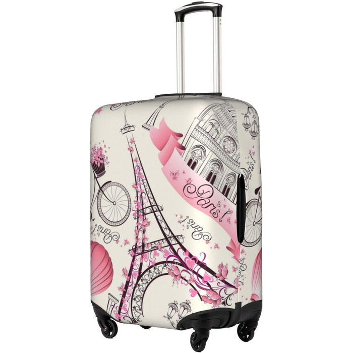 Чохол для валізи Паризький Ейфелевий вежа - еластичний, миючий, захист від подряпин для дітей та дорослих (45.7-53.3 см)