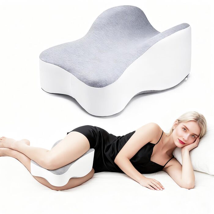 Універсальна подушка для колін для тих, хто спить на боці ергономічна подушка для ніг з подовженою конструкцією, підтримує стегна та коліна, підвищує комфорт сну, зі знімним чохлом, який можна прати